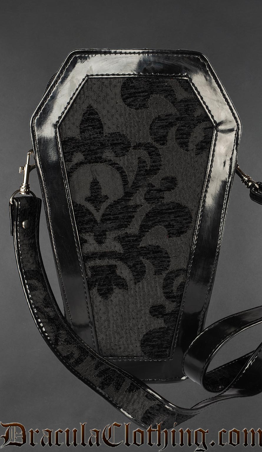 Small Skull Brocade Coffin Bag