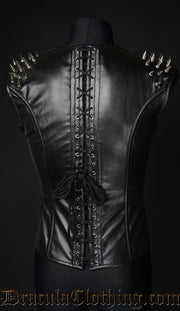 Spiked Faux Leather V-Shaper