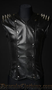 Spiked Faux Leather V-Shaper