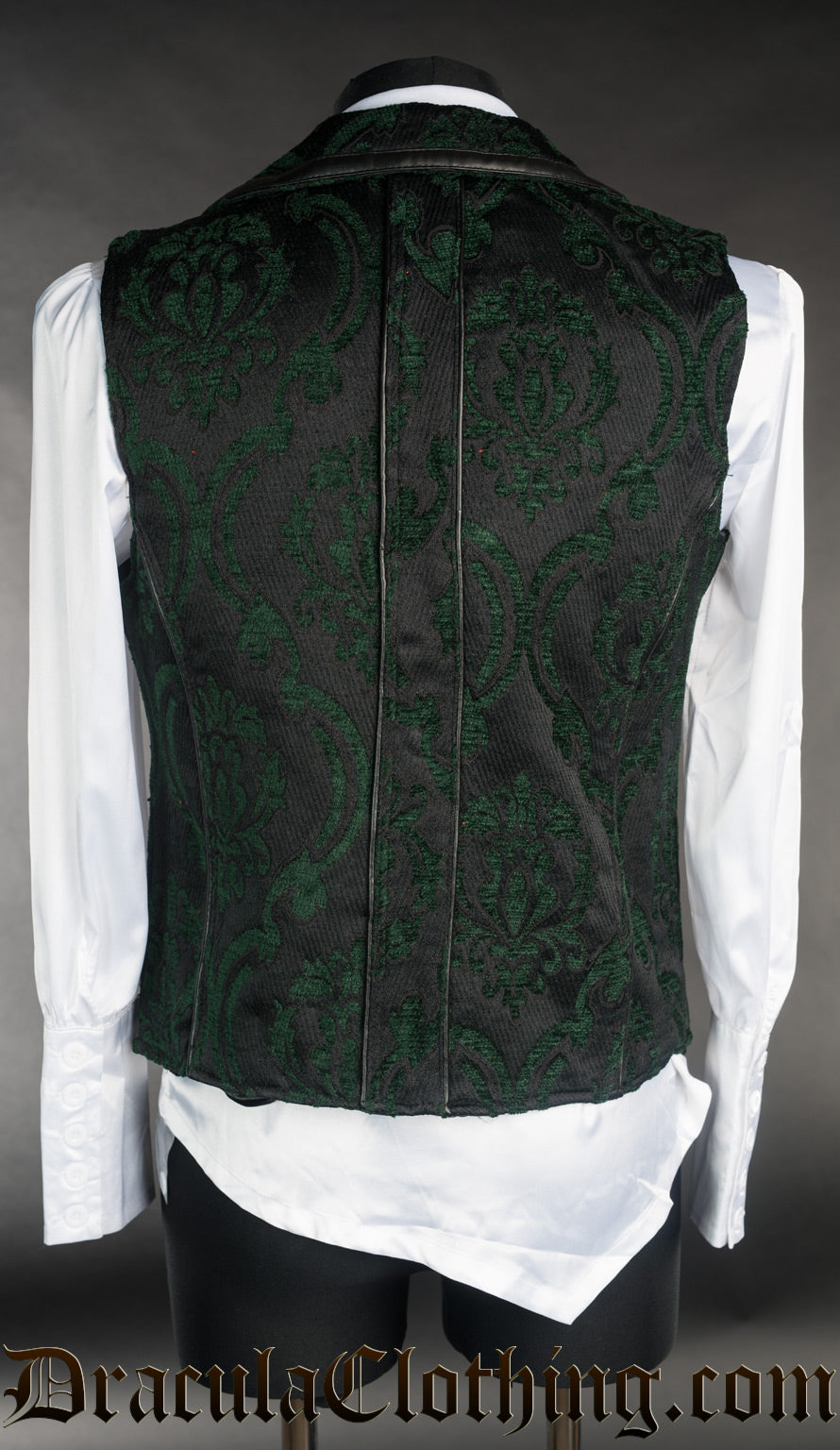 Spiked Green Brocade Vest