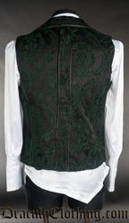 Spiked Green Brocade Vest