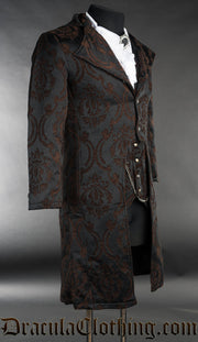 Steampunk Brocade Elegant Tailcoat