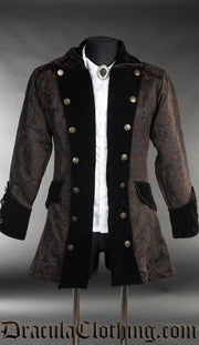 Steampunk Brocade Pirate Jacket