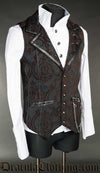 Steampunk Brocade Spiked Vest