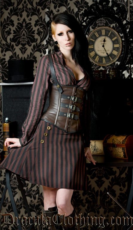 Steampunk Buckle Leather Corset