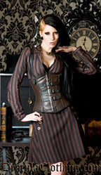 Steampunk Buckle Leather Corset