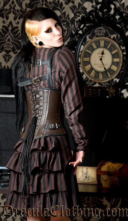 Steampunk Buckle Leather Corset