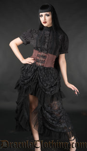 Steampunk High Waist Bustle Skirt