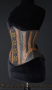 STEAMPUNK LEATHER CLASP CORSET