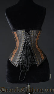 STEAMPUNK LEATHER CLASP CORSET