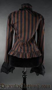 Steampunk Striped Cravat Blouse