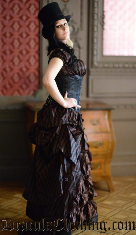 STEAMPUNK STRIPED VICTORIAN DRESS