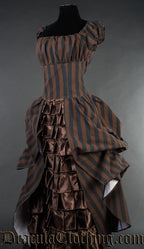 STEAMPUNK STRIPED VICTORIAN DRESS