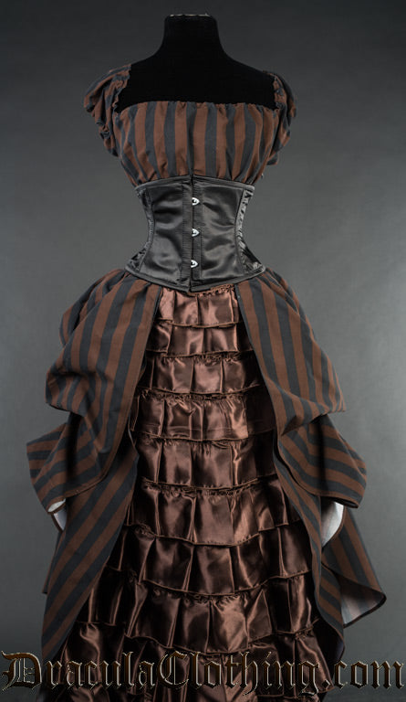 STEAMPUNK STRIPED VICTORIAN DRESS