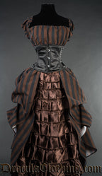 STEAMPUNK STRIPED VICTORIAN DRESS