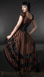 Steampunk Striped Layer Bustle Skirt