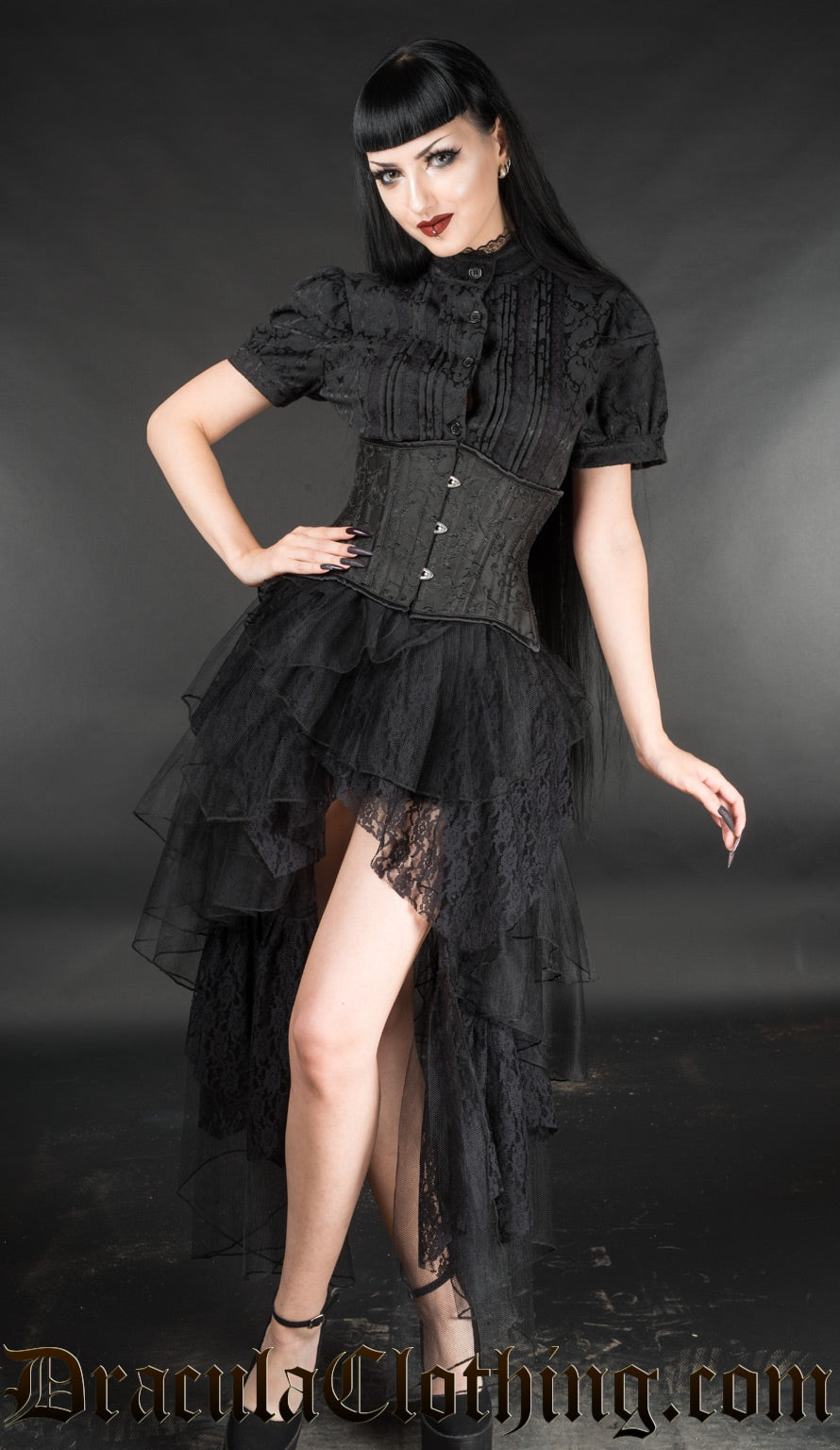 black steampunk dress cocktail and polyester UNDERWRAPS Steampunk Adult Costume Solid