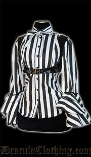 Striped Buckle Blouse