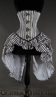 Striped Bustle Clasp Corset front