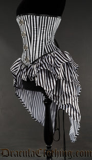 Striped Bustle Clasp Corset side