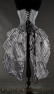 Striped Bustle Clasp Corset back