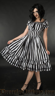 Striped Gothabilly Dress