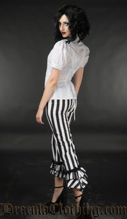 Striped Ruffle Pants