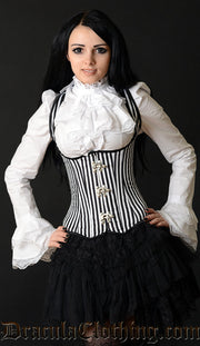 Striped Shoulder Clasp Corset