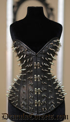 Leather Ultimate Spike Clasp Corset