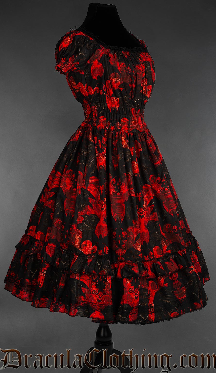 Vampire Bats Gothabilly Dress DraculaClothing Vampire Bats Gothabilly Dress DraculaClothing