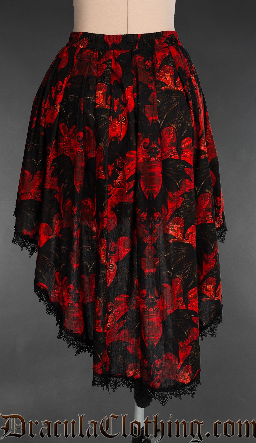 Vampire Bats High Low Skirt