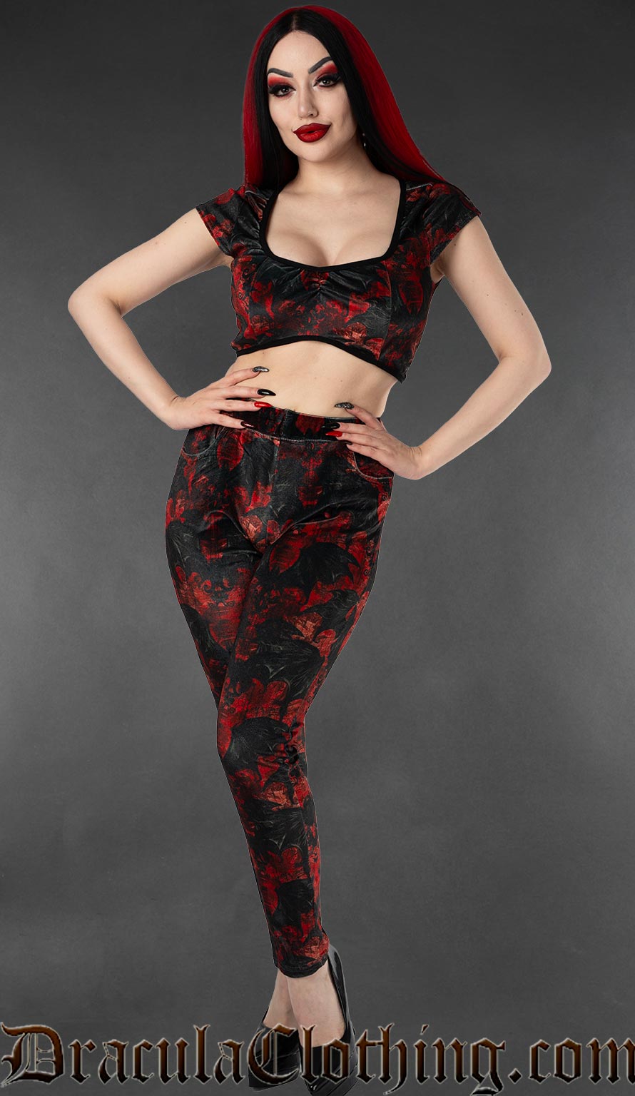 Vampire Bats Velvet Leggings