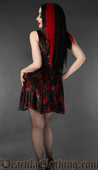 Vampire Bats Velvet Pocket Dress