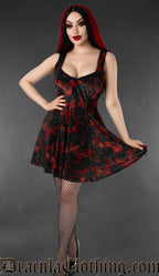Vampire Bats Velvet Pocket Dress