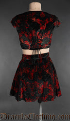 Vampire Bats Velvet Short Skirt