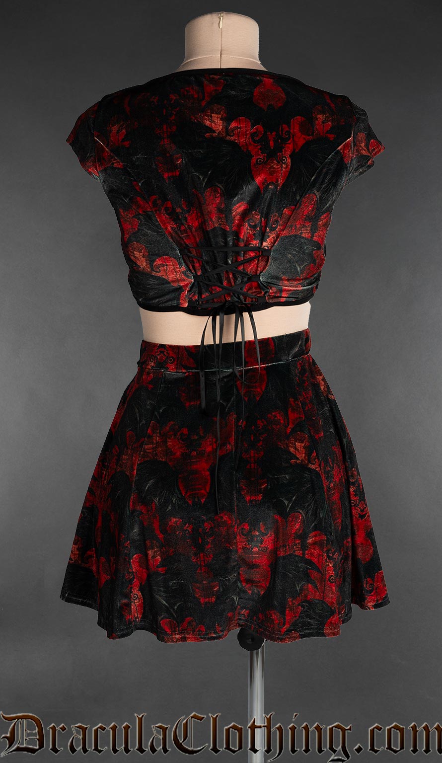 Vampire Bats Velvet Crop Top