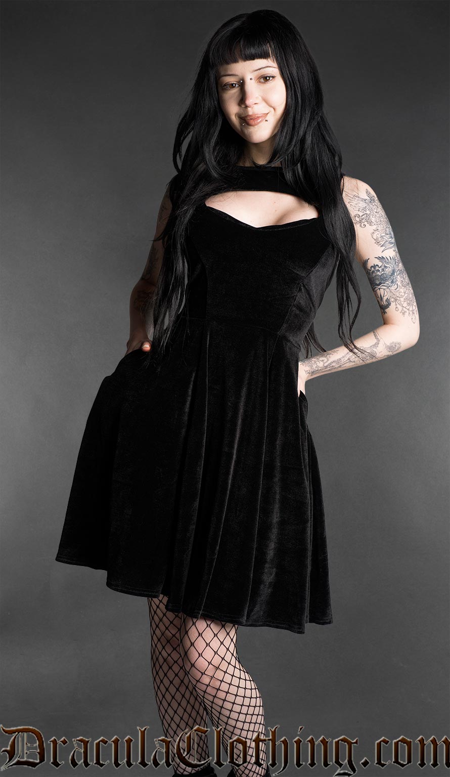 Velvet Cutout Dress