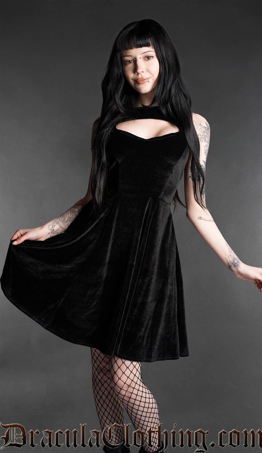 Velvet Cutout Dress