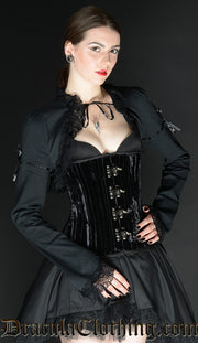 Velvet Double Boned Clasp Corset