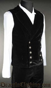 Velvet Double Buttoned Vest