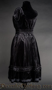 Black Velvet Gothabilly Dress