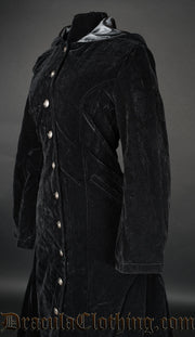 Velvet Hooded Coat