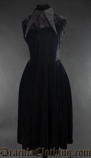 Velvet Princess Collar Dress