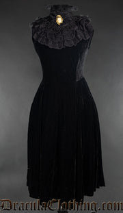 Velvet Princess Collar Dress