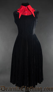 Velvet Princess Collar Dress