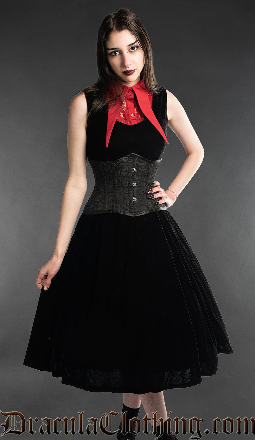 princess collar dress Velvet Princess Collar Dress DraculaClothing