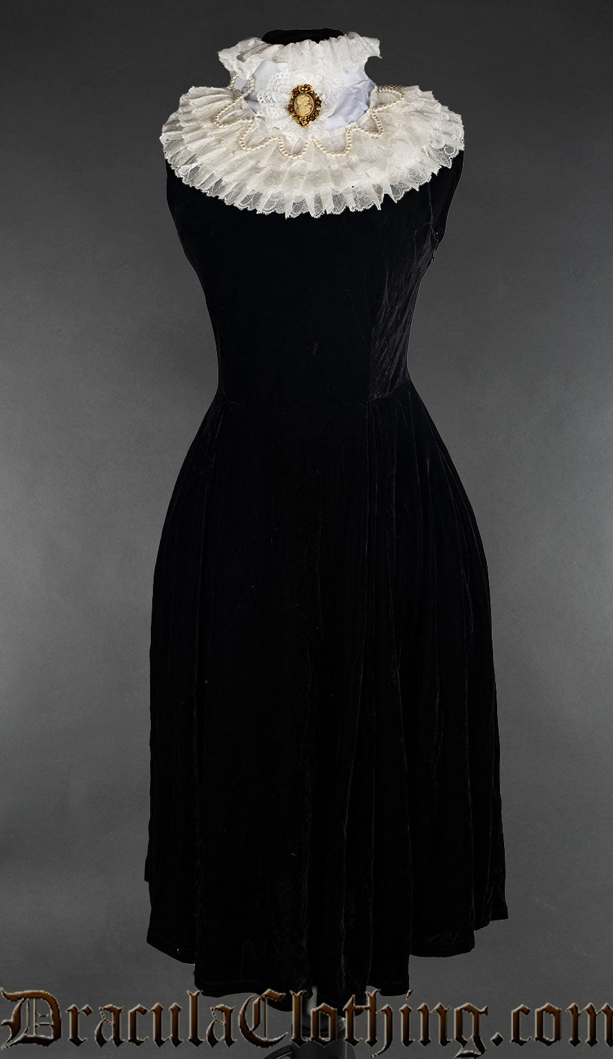 Velvet Princess Collar Dress