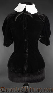 Velvet Regency Short Sleeved Blouse