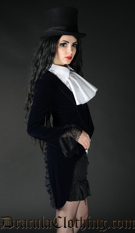 Midnight Blue Velvet Tailcoat