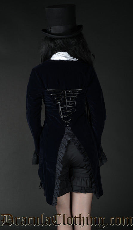 Midnight Blue Velvet Tailcoat